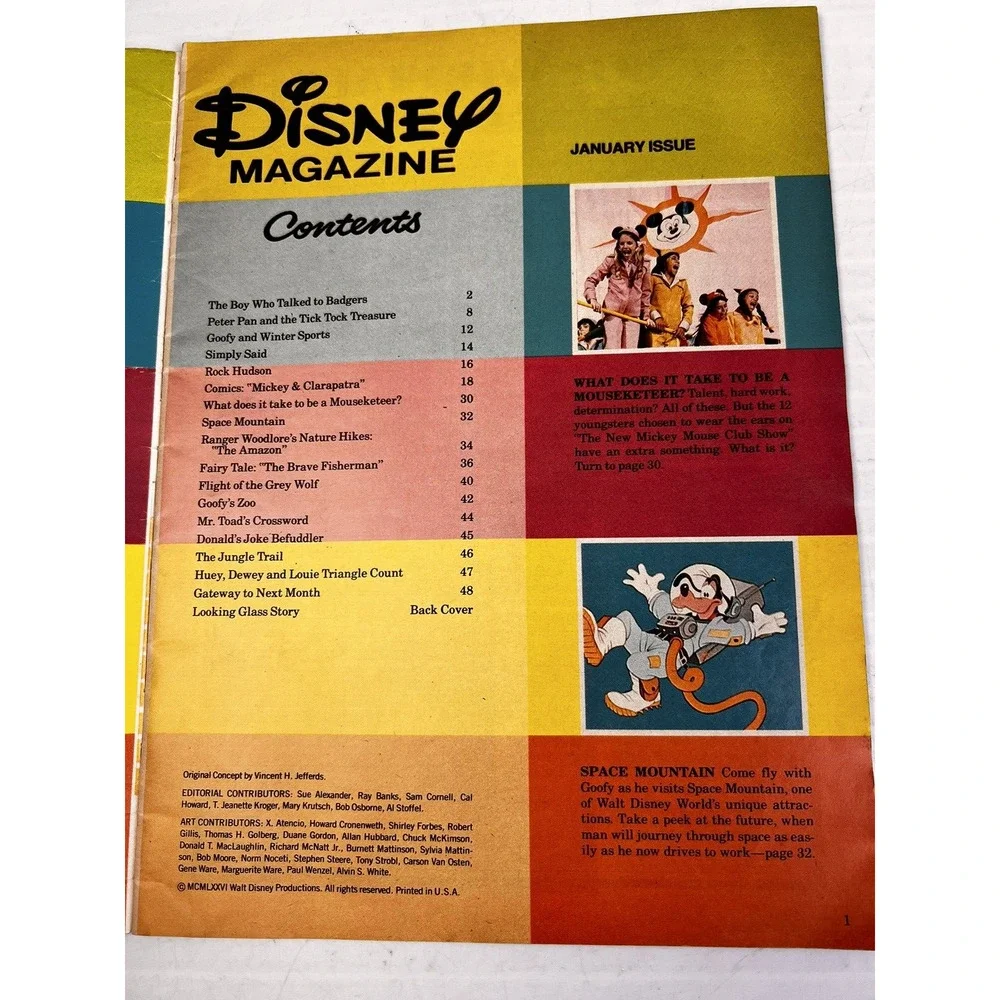 Disney magazine 1976